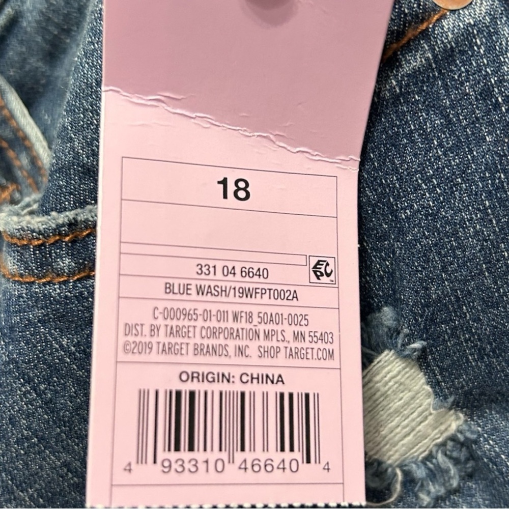 Wild Fable Skinny Blue Jeans with Modern Distressing - Picture 6 of 7